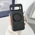 thumbnail image 1 of Dteck Magnetic Case for Google Pixel 10/10 Pro, Leather 360 Degree Rotatable Ring Stand Kickstand Rugged Shockproof Phone Cover for Google Pixel 10/10 Pro,Black, 1 of 5