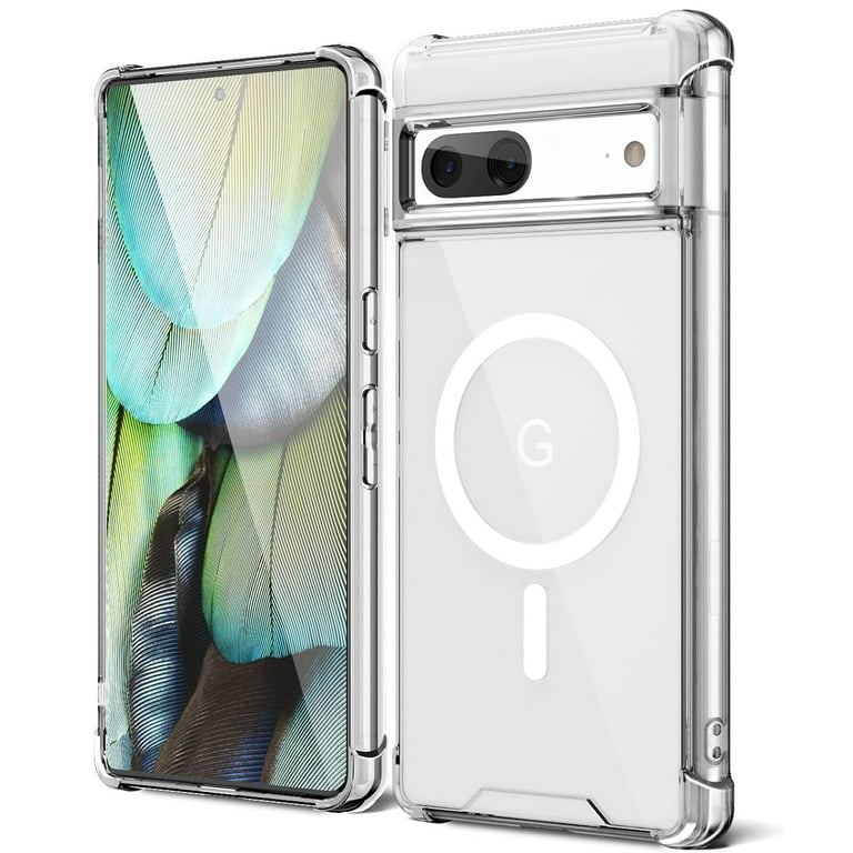 Dteck for Magnetic Case for Google Pixel 7 Pro, Transparent and