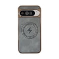 thumbnail image 1 of Dteck Magnetic Case for Google Pixel 9 / 9 Pro, Shockproof Magnetic Anti-Fingerprint PU Leather Cover Support Wireless Charging Ultra Slim Protection Cover, Gray, 1 of 7