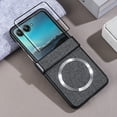 thumbnail image 1 of Dteck for Motorola Moto Razr 2025/2024 Magnetic Case with Screen Protector, Compatible with MagSafe, Slim PU Leather Shockproof with Hinge Cover for Razr 50/Razr 60,Gray, 1 of 5