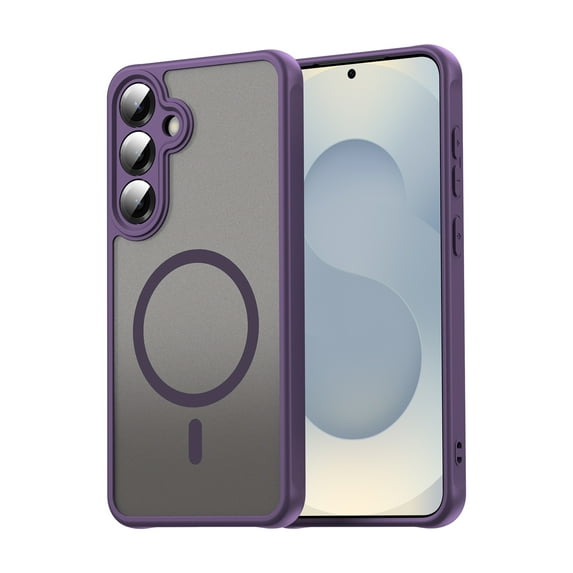 Dteck Magnetic Case for Samsung Galaxy A16 5G,Shockproof TPU+PC Matte Translucent Back Slim Protective Case Compatible with MagSafe Cover for Samsung Galaxy A16 5G,Purple