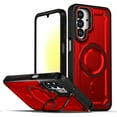 thumbnail image 1 of Dteck Magnetic Case for Samsung Galaxy A56 5G,Shockproof TPU+PC Heavy Duty Protection Compatible with Mag Safe Case with Hidden Lens Kickstand Cover for Galaxy A56 5G,Red, 1 of 5