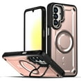 thumbnail image 1 of Dteck Magnetic Case for Samsung Galaxy A56 5G,Shockproof TPU+PC Heavy Duty Protection Compatible with Mag Safe Case with Hidden Lens Kickstand Cover for Galaxy A56 5G,Desertgold, 1 of 4