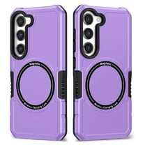 Dteck Magnetic Case for Samsung Galaxy S23 Compatible with MagSafe, Shockproof Military Grade Protection Magnetic Rugged Case for Samsung Galaxy S23,Purple