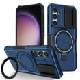 thumbnail image 1 of Dteck Magnetic Case for Samsung Galaxy S23 Plus,Shockproof Silicone Case Compatible with MagSafe Slide Lens Protectio Ring Holder Kickstand Cover for Samsung Galaxy S23 Plus,Royalblue, 1 of 10