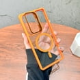 thumbnail image 1 of Dteck Magnetic Case for Samsung Galaxy S23 Plus,Shockproof TPU+PC Clear Case Compatible with Mag Safe Built-in Camera Kickstand Cover for Samsung Galaxy S23 Plus,Orange, 1 of 5