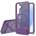 thumbnail image 1 of Dteck Magnetic Case for Samsung Galaxy S23,Shockproof TPU+PC Anti-Slip Compatible with Mag Safe Case Adjustable Kickstand Frosted Translucent Matte Phone Cover,Darkpurple, 1 of 4
