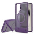 thumbnail image 1 of Dteck Magnetic Case for Samsung Galaxy S23 Ultra,Shockproof TPU+PC Anti-Slip Compatible with Mag Safe Case Adjustable Kickstand Frosted Translucent Matte Phone Cover,Darkpurple, 1 of 6