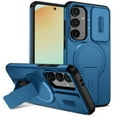 thumbnail image 1 of Dteck Magnetic Case for Samsung Galaxy S24 Plus,Shockproof TPU+PC Case Compatible with Mag Safe with Sliding Camera Lens Protection Kickstand Cover for Galaxy S24+ ,Blue, 1 of 9