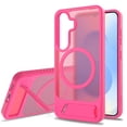thumbnail image 1 of Dteck Magnetic Case for Samsung Galaxy S25 / Galaxy S24,Shockproof TPU+PC Anti-Slip Compatible with Mag Safe Case Adjustable Kickstand Frosted Translucent Matte Phone Cover,Rose, 1 of 6