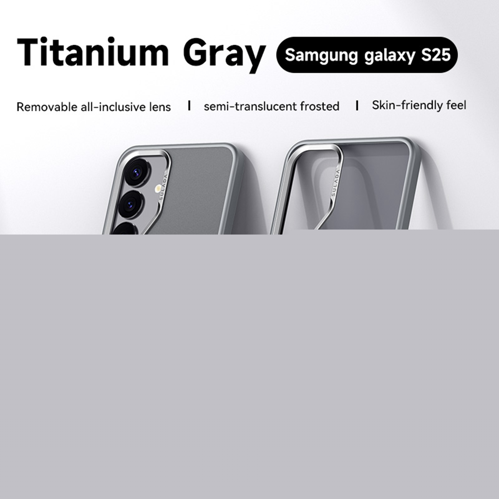 thumbnail image 1 of Dteck Magnetic Case for Samsung Galaxy S25,Military Grade Protection Case Compatible with Mag Safe Slim TPU+PC Translucent Matte Back Cover for Galaxy S25,Grey, 1 of 6