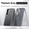 thumbnail image 1 of Dteck Magnetic Case for Samsung Galaxy S25 Plus,Military Grade Protection Case Compatible with Mag Safe Slim TPU+PC Translucent Matte Back Cover for Galaxy S25 Plus,Grey, 1 of 6
