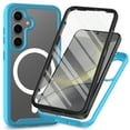 thumbnail image 1 of Dteck Magnetic Case for Samsung Galaxy S25,Shockproof TPU+PC Full Body Protector Case Built-in Screen Protector Compatible with Mag Safe Clear Back Cover for Galaxy S25,Lightblue, 1 of 5