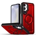thumbnail image 1 of Dteck Magnetic Case for Samsung Galaxy S25,Shockproof TPU+PC Heavy Duty Protection Compatible with Mag Safe Case with Hidden Lens Kickstand Cover for Galaxy S25,Red, 1 of 5
