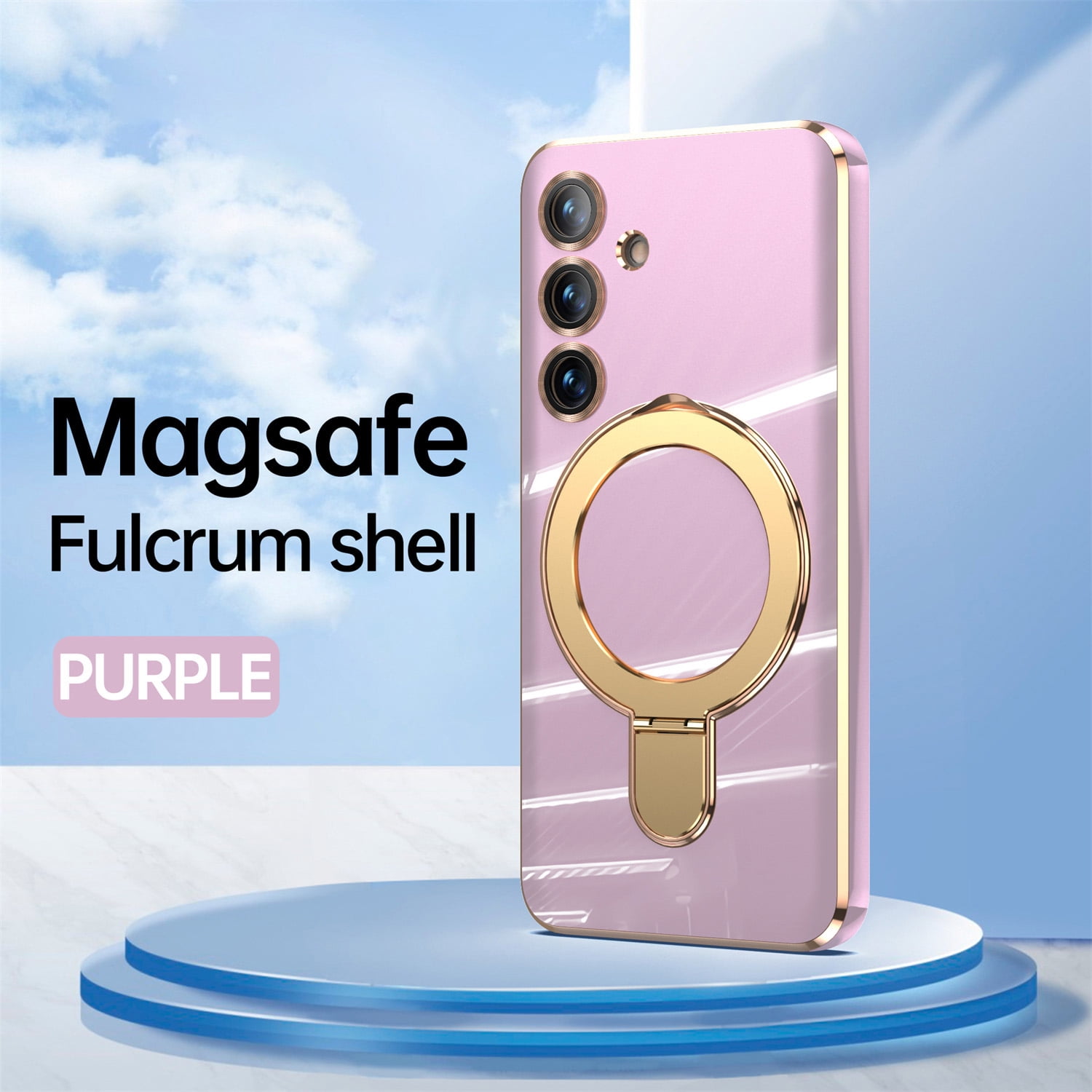 Dteck Magnetic Case for Samsung Galaxy S26,Shockproof Plating TPU Built ...