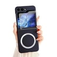 thumbnail image 1 of Dteck Magnetic Case for Samsung Galaxy Z Flip 5, Compatible with MagSafe, Z Flip5 Case with Small Screen Protector, Slim Shockproof Protective Case for Samsung Galaxy Z Flip5,Black, 1 of 5