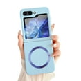 thumbnail image 1 of Dteck Magnetic Case for Samsung Galaxy Z Flip 5, Compatible with MagSafe, Z Flip5 Case with Small Screen Protector, Slim Shockproof Protective Case for Samsung Galaxy Z Flip5,Light Blue, 1 of 5