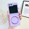 thumbnail image 1 of Dteck Magnetic Case for Z Flip 5 Case, Compatible with Magsafe Accessories, Shockproof Ultra thin Case,Hybrid Hard Back Bumper Protective Phone Case for Samsung Z Flip 5 2023,Purple, 1 of 5