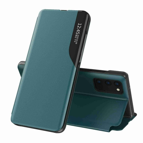 Dteck Magnetic Case for Samsung Galaxy A33 5G ,Premium PU Leather Shockproof Slim Fit Flip Stand Business Protection Phone Case, Cyan