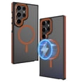 thumbnail image 1 of Dteck Magnetic Case for Samsung Galaxy S22 Ultra 5G, Compatible with MagSafe, Translucent Matte Back Shockproof Phone Cover,Orange, 1 of 8
