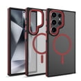 thumbnail image 1 of Dteck Magnetic Case for Samsung Galaxy S23 Ultra 5G, Compatible with MagSafe, Translucent Matte Back Shockproof Phone Cover,Red, 1 of 8