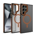 thumbnail image 1 of Dteck Magnetic Case for Samsung Galaxy S24 Ultra 5G, Compatible with MagSafe, Translucent Matte Back Shockproof Phone Cover,Orange, 1 of 8