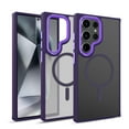 thumbnail image 1 of Dteck Magnetic Case for Samsung Galaxy S24 Ultra 5G, Compatible with MagSafe, Translucent Matte Back Shockproof Phone Cover,Purple, 1 of 8