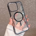 thumbnail image 1 of Dteck Magnetic Case for iPhone 12 Pro Max, Compatible with MagSafe, Shockproof Protective Bumper Phone Case for iPhone 12 Pro Max,Black-Clear Back, 1 of 6