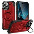 thumbnail image 1 of Dteck Magnetic Case for iPhone 12 Pro Max,Military-Grade Shockproof Silicone +PC Case Built-in Camera Stand Cover for iPhone 12 Pro Max,Red, 1 of 7