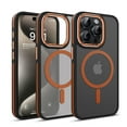 thumbnail image 1 of Dteck Magnetic Case for iPhone 12 Pro, iPhone 12 Case Compatible with MagSafe, Translucent Matte Back Shockproof Phone Cover,Orange, 1 of 7