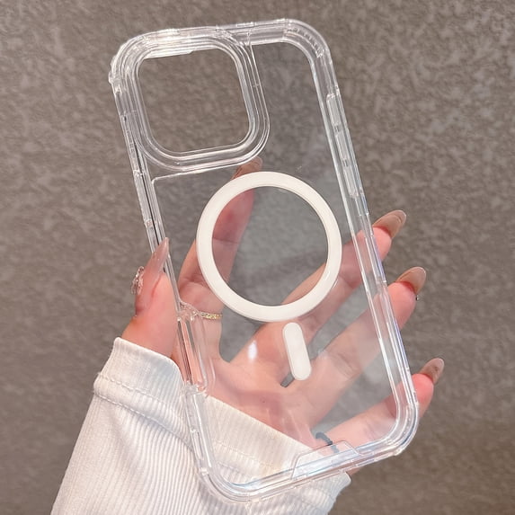 Dteck Magnetic Case for iPhone 13 Pro, Compatible with MagSafe, Shockproof Protective Bumper Phone Case for iPhone 13 Pro,Clear
