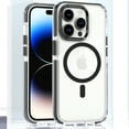 thumbnail image 1 of Dteck Magnetic Case for iPhone 14 Pro, Compatible with MagSafe, Clear Slim Crystal Transparent Cover Shockproof Bumper Case for iPhone 14 Pro,Black, 1 of 6
