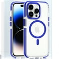 thumbnail image 1 of Dteck Magnetic Case for iPhone 14 Pro, Compatible with MagSafe, Clear Slim Crystal Transparent Cover Shockproof Bumper Case for iPhone 14 Pro,Blue, 1 of 6
