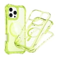 thumbnail image 1 of Dteck Magnetic Case for iPhone 14, Shockproof 3-Layer Military Grade Protection Clear Case Compatible with Mag Safe Back Cover with Wrist Strap,Green, 1 of 7