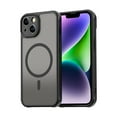 thumbnail image 1 of Dteck Magnetic Case for iPhone 14,Shockproof TPU+PC Matte Translucent Back Slim Protective Case Compatible with MagSafe Cover for iPhone 14,Black, 1 of 7