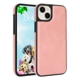 thumbnail image 1 of Dteck Magnetic Case for iPhone 15,Shockproof Leather+TPU Case Compatible with Mag Safe Back Cover for iPhone 15,Pink, 1 of 6