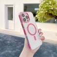 thumbnail image 1 of Dteck Magnetic Case for iPhone 16 Pro,Shockproof Clear TPU+PC Case Compatible with MagSafe Slim Anti-Yellowing Back Cover for iPhone 16 Pro,Red, 1 of 5