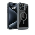 thumbnail image 1 of Dteck Magnetic Case for iPhone 16,Shockproof TPU+PC Heat Dissipation Case Compatible with Mag Safe Matte Translucent Back Cover for iPhone 16,Gray, 1 of 9