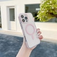 thumbnail image 1 of Dteck Magnetic Case for iPhone 16e,Shockproof Clear TPU+PC Case Compatible with MagSafe Slim Anti-Yellowing Back Cover for iPhone 16e,Pink, 1 of 5