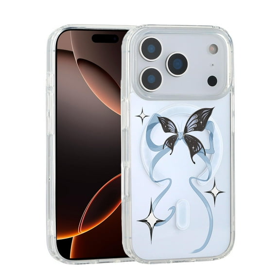 Dteck Magnetic Case for iPhone 17 Pro Max 6.9 Inch, Compatible with MagSafe, Unique Stylish Pattern Phone Case for iPhone 17 Pro Max,Big Bowknot