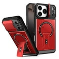 thumbnail image 1 of Dteck Magnetic Case for iPhone 17 Pro,Shockproof TPU+PC Case with Lens Cover Compatible with Mag Safe Invisible Bracket Kicktand Cover,Red, 1 of 6