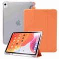 thumbnail image 1 of Dteck Magnetic Case for iPad Air 10.9 5th 2022 Released & iPad Air 4th 2020 (10.9 Inch) Ultra Slim Smart Auto Sleep/Wake Cover Tri-fold Stand With Pencil Holder Clear Back Cover, Orange, 1 of 5