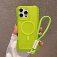 thumbnail image 1 of Dteck Magnetic Case for iPhone 12 Pro Max, Shockproof Rugged Cover with Lanyard Slim Lightweight PC+TPU Non-Slip Wireless Charging Anti-Fingerprint Translucent Matte Phone Case, Green, 1 of 10