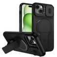 thumbnail image 1 of Dteck Magnetic Case for iPhone 12 mini,iPhone 13 mini Shockproof TPU+PC Case Compatible with Mag Safe with Sliding Camera Lens Protection Kickstand Cover for iPhone 12 mini/13 mini ,Black, 1 of 9