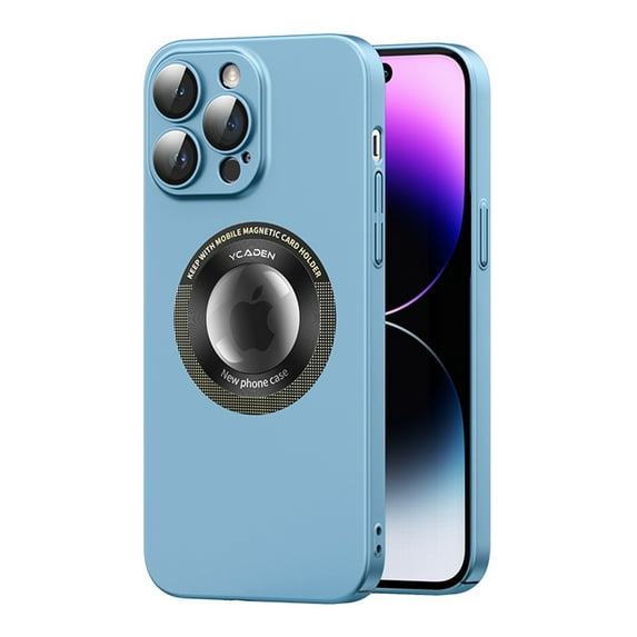 Dteck Magnetic Case for iPhone 13, Compatible with MagSafe, Slim Fit Matte PC Hard Cover with Camera Lens Protector Logo View Window for Apple iPhone 13,Blue