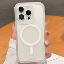 Dteck Magnetic Case for iPhone 14, Compatible with MagSafe, Military Grade Drop Protection Slim Translucent Matte Shockproof with Anti-Fingerprint Phone Case,White