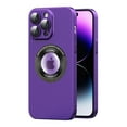 thumbnail image 1 of Dteck Magnetic Case for iPhone 14, Compatible with MagSafe, Slim Fit Matte PC Hard Cover with Camera Lens Protector Logo View Window for Apple iPhone 14,Purple, 1 of 8