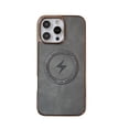 thumbnail image 1 of Dteck Magnetic Case for iPhone 14 Plus, Shockproof Magnetic Anti-Fingerprint PU Leather Cover Support Wireless Charging Ultra Slim Protection Cover, Gray, 1 of 7