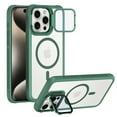 thumbnail image 1 of Dteck Magnetic Case for iPhone 14 Pro, Compatible with MagSafe, Full Tempered Glass Camera Cover Metal Invisible Kickstand, Military-Grade Protection Clear Case for iPhone 14 Pro,Green, 1 of 6