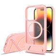thumbnail image 1 of Dteck Magnetic Case for iPhone 14 Pro / iPhone 13 Pro,Shockproof TPU+PC Anti-Slip Compatible with Mag Safe Case Adjustable Kickstand Frosted Translucent Matte Phone Cover,Pink, 1 of 6
